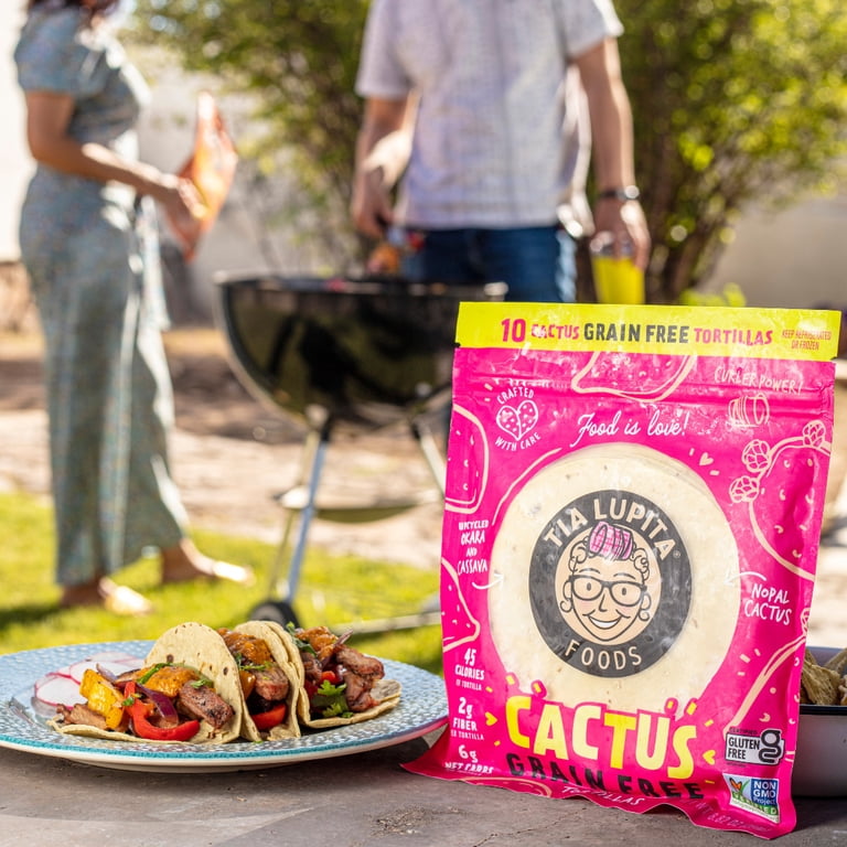 Tia Lupita Cactus Grain Free Tortillas Low Carb, High Fiber, Low Calorie,  Gluten Free Healthy Tortilla, 3 Packs of 10