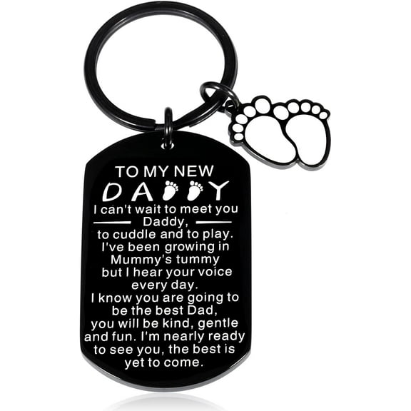 New Dad to Be Gifts Keychain Pregnancy Baby Announcement Gifts for Dad Men First Time Father's Day Gifts Soon to Be Dad