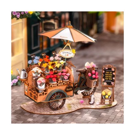ROBOTIME社 Rolife 立体パズル ミニチュアキット 【TGS03：BLOSSOM CART】 ※組立説明書(日本語版) [m-s]【 ネコポス不可 】