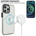 thumbnail image 6 of Designed for iPhone 12 / 12 Pro Case Strong Magsafe, Vintage PU Leather Soft Snap-on Back Cover Slim Protective Shockproof Wireless Charging Phone Case Cover for iPhone 12 / 12 Pro, White, 6 of 7