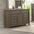 thumbnail image 2 of Furniture of America Northfield 9-Drawer Solid Wood Bedroom Horizontal Dresser, Dark Walnut, 2 of 12