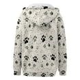 thumbnail image 5 of XIAONU Women's Splatter Print Hoodie Full Zip Long Sleeve Jacket Soft Casual Streetwear Hoodies, 5 of 5