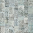 thumbnail image 1 of Ahgly Company Indoor Square Contemporary Gunmetal Gray Patchwork Area Rugs, 6' Square, 1 of 6