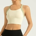thumbnail image 6 of fatyb Women's Sports Bras Criss-Cross Back Padded Workout Yoga Bras Womens Seamless Cropped Tank Tops, 6 of 7