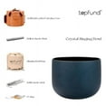 thumbnail image 5 of TOPFUND 440Hz Black A# Note 8 inch Crystal Singing Bowl Pineal Chakra with Heavy duty carrying case and Suede Stick, 5 of 7
