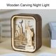 thumbnail image 3 of Luz De Noche Tallada En Madera, Lámpara De Mesa Tallada En Madera Decorativa Para Dormitorio, 3 of 7