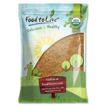Organic Whole Golden Flaxseed, 8 Pounds - Non-GMO, Kosher, Raw, Vegan - by Food to Live
