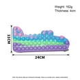 thumbnail image 6 of KOMOO Silicone Stationery Box Pencil Box Crocodile Shape Squeeze Bubble Pencil Bag Decompression Toy, 6 of 9