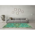 thumbnail image 3 of Ahgly Company Indoor Rectangle Geometric Turquoise Blue Traditional Area Rugs, 6' x 9', 3 of 4