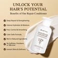 thumbnail image 4 of 3-in-1 Natural Hair Dye Shampoo & Hair Repair Conditioner Bundle - Gray Coverage & Deep Moisture - Vegan, Sulfate-Free, Color-Safe - Argan Oil, Collagen - 2x400ml (DARK BROWN), 4 of 7