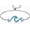 Silver-Wave Bracelet Opal, variant on Wave Bracelet for Women, Adjustable Blue CZ Ocean Sea Bolo Bracelet, Beach Nautical Surf Jewelry Gift for Surfers, Beach Lovers, Mom