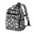 thumbnail image 2 of Dinosaur and Bone Black Pattern Cute School Backpack Bag for School with Padded Back and Adjustable Shoulder Straps 15.25"x11.5"x5.25", 2 of 5