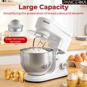 PANCERKA Stand Mixer 6-IN-1 Multifunctional Electric Kitchen Mixer, 6 Speed, 6.3 Qt With Dough Hook, Flat Beater, Whisk, Juice Blender, Meat Grinder and Juicer Accessories