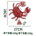 thumbnail image 2 of RKSTN Red Crab Christmas Tree Tree Top Decoration, 2 of 5