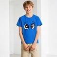 thumbnail image 2 of enyan Boys T Shirts Unisex Soft Kids Crewneck Cotton Tshirts Short Sleeve Solid Girls Tee Shirts,Blue,7-8 Years, 2 of 4