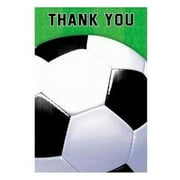 Soccer Folded Thank You Notes (6 Pack) - Party Supplies