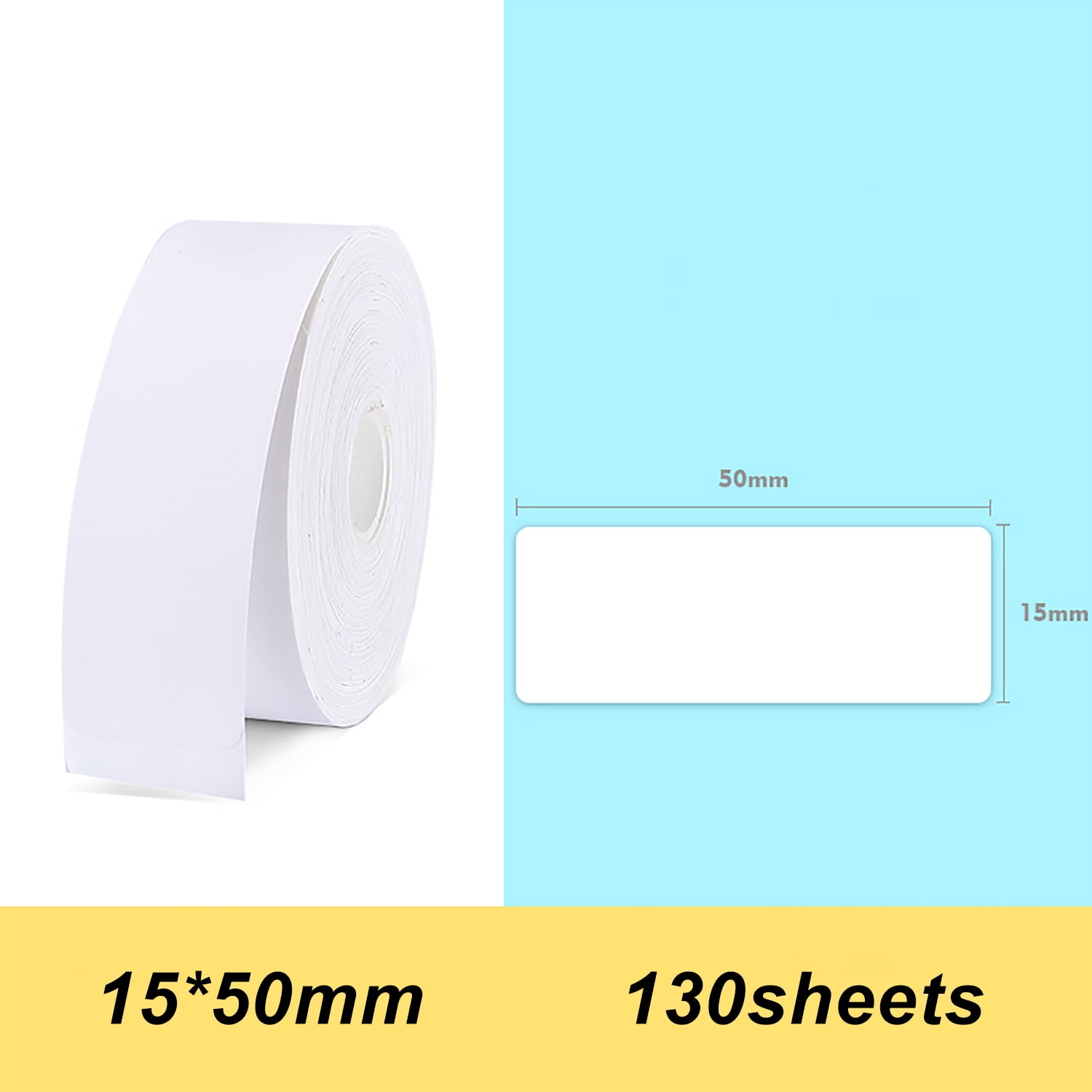 130pcs/roll 15*50mm Thermal Printing Label Paper Barcode ...