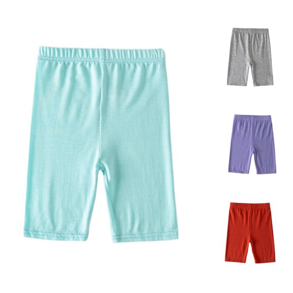 JCCXIN Child Toddler Girls Biker Shorts Under Dress Safety Shorts Elastic Waist Stretch Solid Color Breathable Outdoor Daily Casual Summer Lovely Party Bottoms,Red,2-3 Years