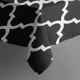 thumbnail image 5 of Black and White Geometric Lattice Pattern Square Tablecloth,Waterproof Square Table Cover,Wipeable Spillproof Washable Table Cover for Home Kitchen Party Decor 60"x60"(152x152cm), 5 of 6