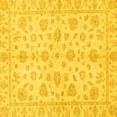 thumbnail image 1 of Ahgly Company Machine Washable Indoor Square Oriental Yellow Traditional Area Rugs, 5' Square, 1 of 4