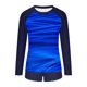 thumbnail image 5 of Tankini deportivo de manga larga con cuello redondo y estampado de moda para mujer, conjunto de dos piezas de traje de baño de poliéster con top dividido y shorts de baño., 5 of 7