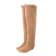 thumbnail image 2 of Calcetines por encima de la con medias mullidas, súper suaves y cálidos, calentadores de piernas para hombres y mujeres, para la oficina y el Marrón, 2 of 8