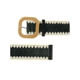 thumbnail image 2 of INSPIRE CHICWomen's Plus Size Straw Woven Belt Elastic Stretch Wide Waist Belt Boho Braided Belts for Dress 45.3" Black, 2 of 5