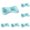 Blue, variant on 2-8PC Lightweight Small Food and Water Pet Bowls Dog Feeding Bowls Cat Storage Bowl 2 in 1 Bone Shaped Feeder with Non Base for Small Dogs Puppy Cats Indoor Outdoor Durable Double Bowl
