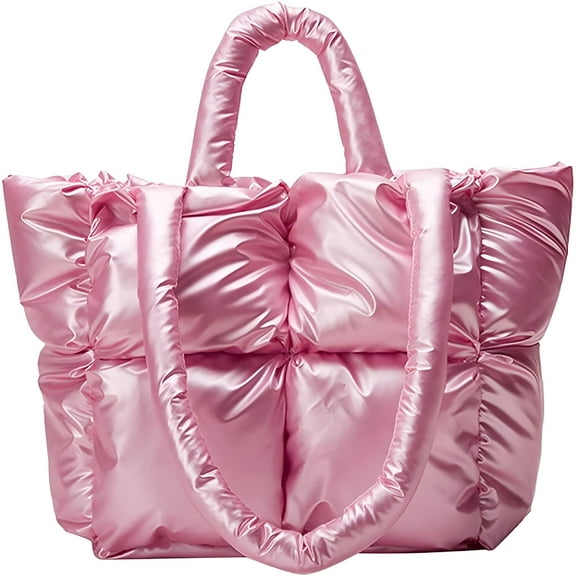 GASTROPOD Puffer Tote Bag for Women Quilted Puffy Handbag Light Winter Down Cotton Padded Shoulder Bag