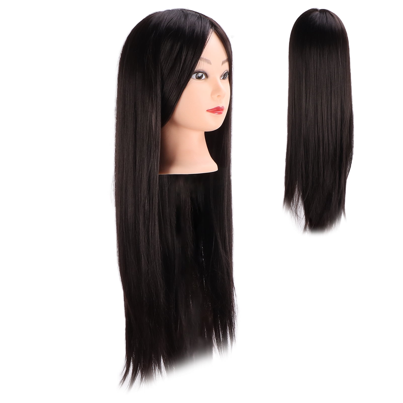 Mannequin Head, Hairdresser Training Head High Temperature Wire Hair Practice Head  For Straightening Hair For  Hair