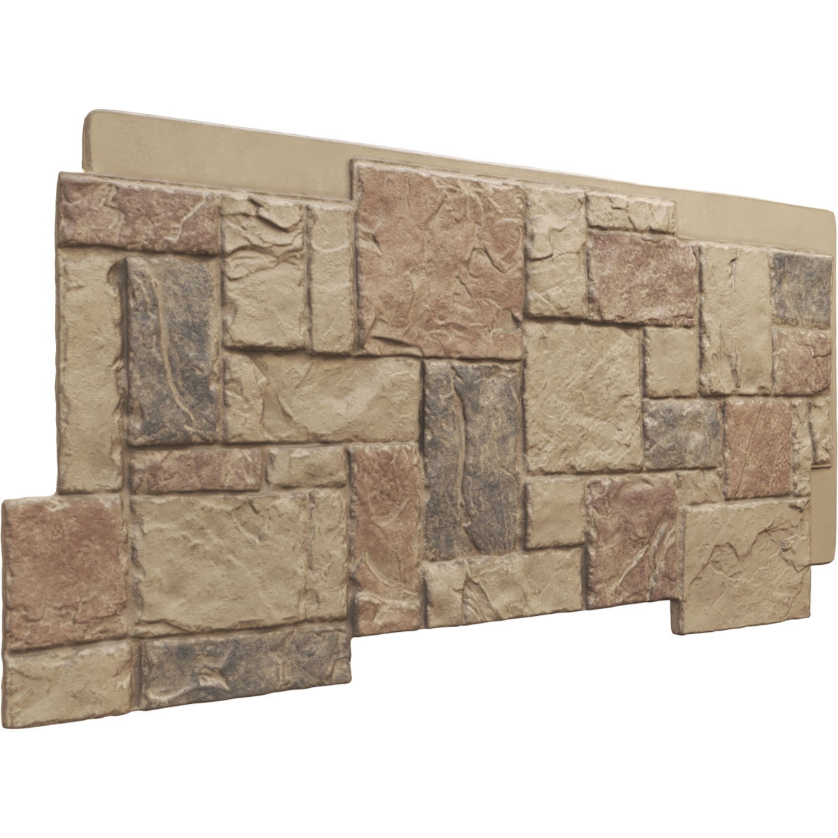 Ekena Millwork 49"W x 24.50"H x 1.25"D Castle Rock Stacked Stone, StoneWall Faux Stone Siding Panel, Colfax