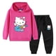 thumbnail image 2 of Hello Kitty-suéter con capucha para niña, pantalones, ropa de dos piezas para niño, conjunto de bebé de manga larga de algodón puro, moda bonita, 2 of 5