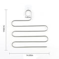 thumbnail image 2 of S Shape Non Slip 5-Tier Pants Hanger,Space Saving Portable Stainless Steel Hanger for Clothes Trousers, 2 of 5