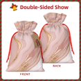thumbnail image 2 of Fuzoiu Rose Gold Glitter Splatter Print Christmas Gift Bag,Burlap Gift Bag with Drawstring Closure & Hang Tag,Perfect for Holidays, Birthdays, and Special Occasions-Medium, 2 of 7
