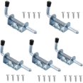 thumbnail image 1 of shiyou-5 PCS Spring Loaded Latch,Spring Latch Lock Pin Utility Barrel Bolt Metal Lock,Stainless Steel Sliding Gate Bolt with Grip and Screws,for Gate Shed Door Tailgate Trailer Garage, 1 of 4