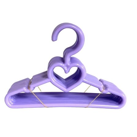 MBD 5.5" Wide Doll Clothes Heart Hangers- Fits 12-14" Doll Clothes- Will also fit 18 Inch Doll Clothes