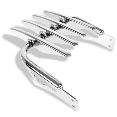 Fjpacemt Custom Chrome Luggage Rack Support Shelf for Motorcycle Backrest Sissy Bar Only Our Store