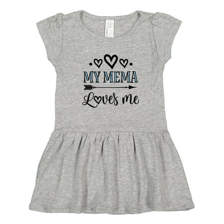 

Inktastic My Mema Loves Me Girls Outfit Gift Toddler Girl Dress