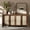 Dark Walnut, variant on XIAO WEI 63" Sideboard with Solid Wood Handles & Rattan Doors, Dark Walnut