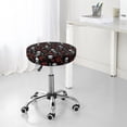 thumbnail image 7 of Lsque Skeleton with Roses Round Bar chair cushion covers Velvet Fabric Premium Comfort Protects from Scratches and Stains for 14-17 Inch Chair- 13 inch, 7 of 7