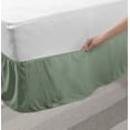 thumbnail image 2 of Fish Scale Bed Skirt, Abstract Mosaic Grid with Geometric Curves Simplistic Asian, Elastic Bedskirt Dust Ruffle Wrap Around for Bedding Decor, 4 Sizes, Pale Green Turquoise, by Ambesonne, 2 of 2