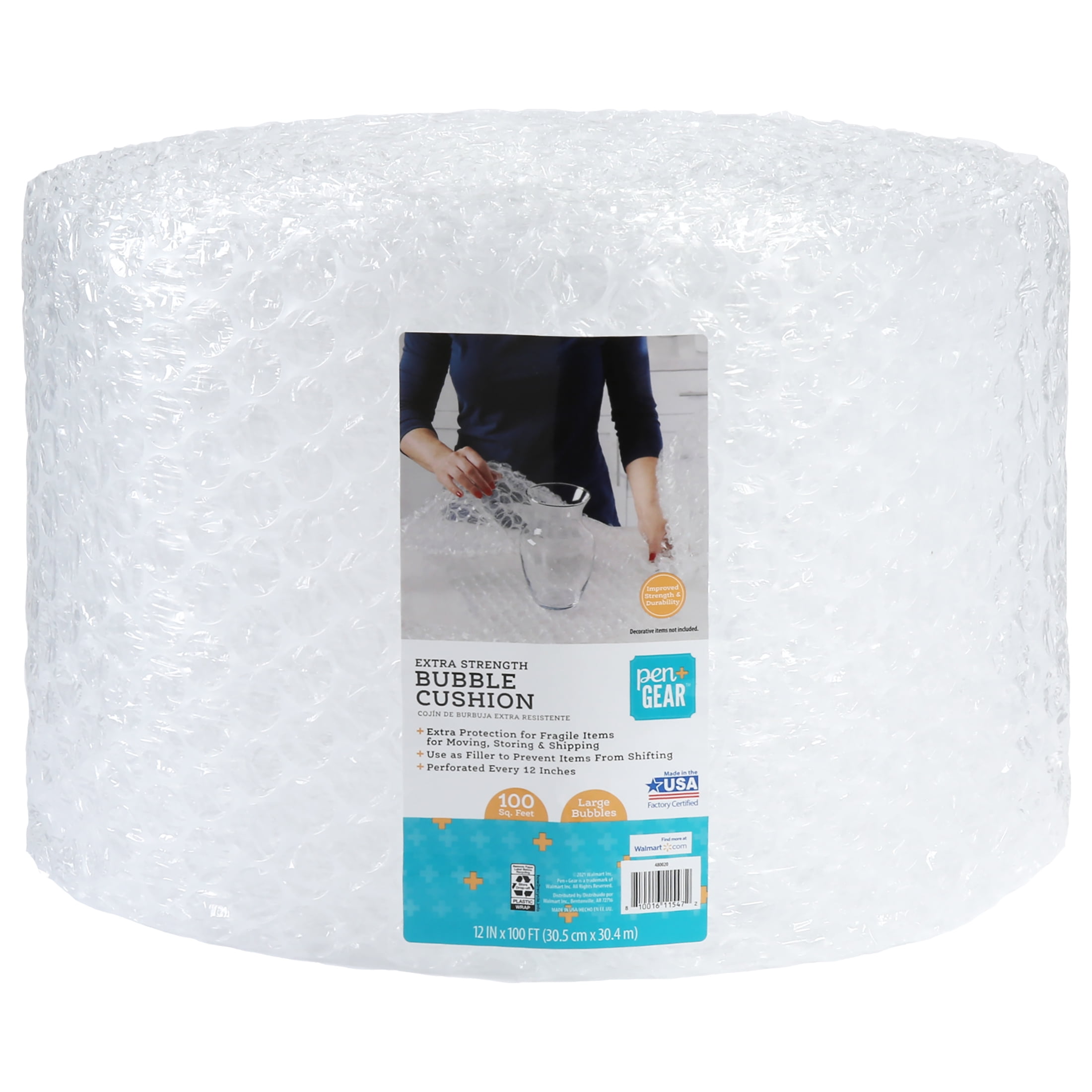Cell Packaging 700ft x 12 Small Bubble Cushioning Wrap 3/16 Perforated Every 12 Cell70012316 4 Rolls X 175 each Total 700 feet