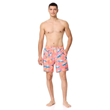 Rugged Shark Mens & Big Mens Swim Trunks, 7" Inseam, Sizes S-3XL