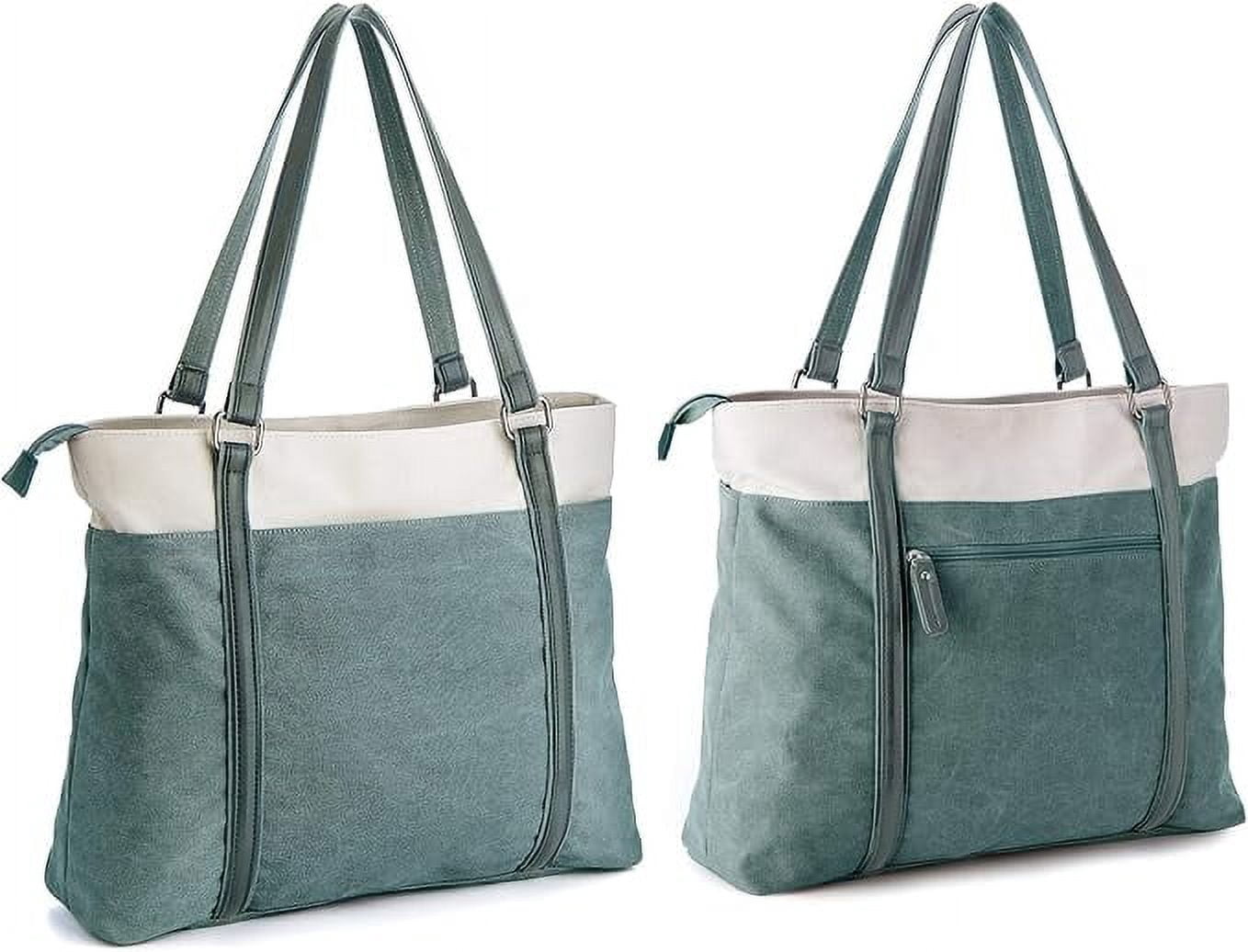 RKXQT Women's Work Bag with Laptop Compartment Zipper Pockets Teacher Totes Purse Color: Darkgrey