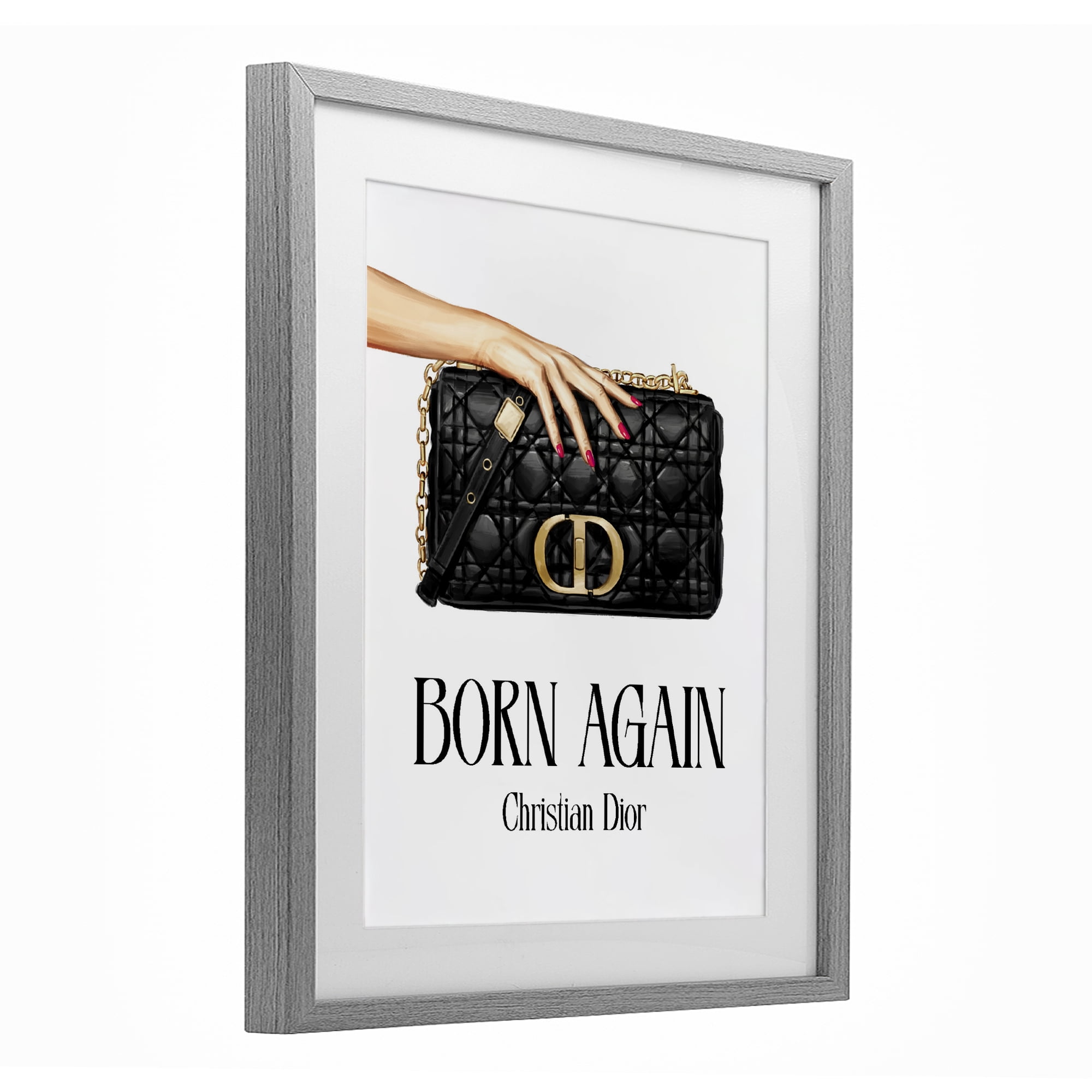 Stupell Industries Born Again Christian Luxury Gray Framed Print Under Glass, design by Ziwei Li