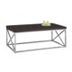 thumbnail image 1 of Mesa de centro Cappuccino de núcleo hueco / metal cromado Monarch Specialties I 3270, 1 of 2