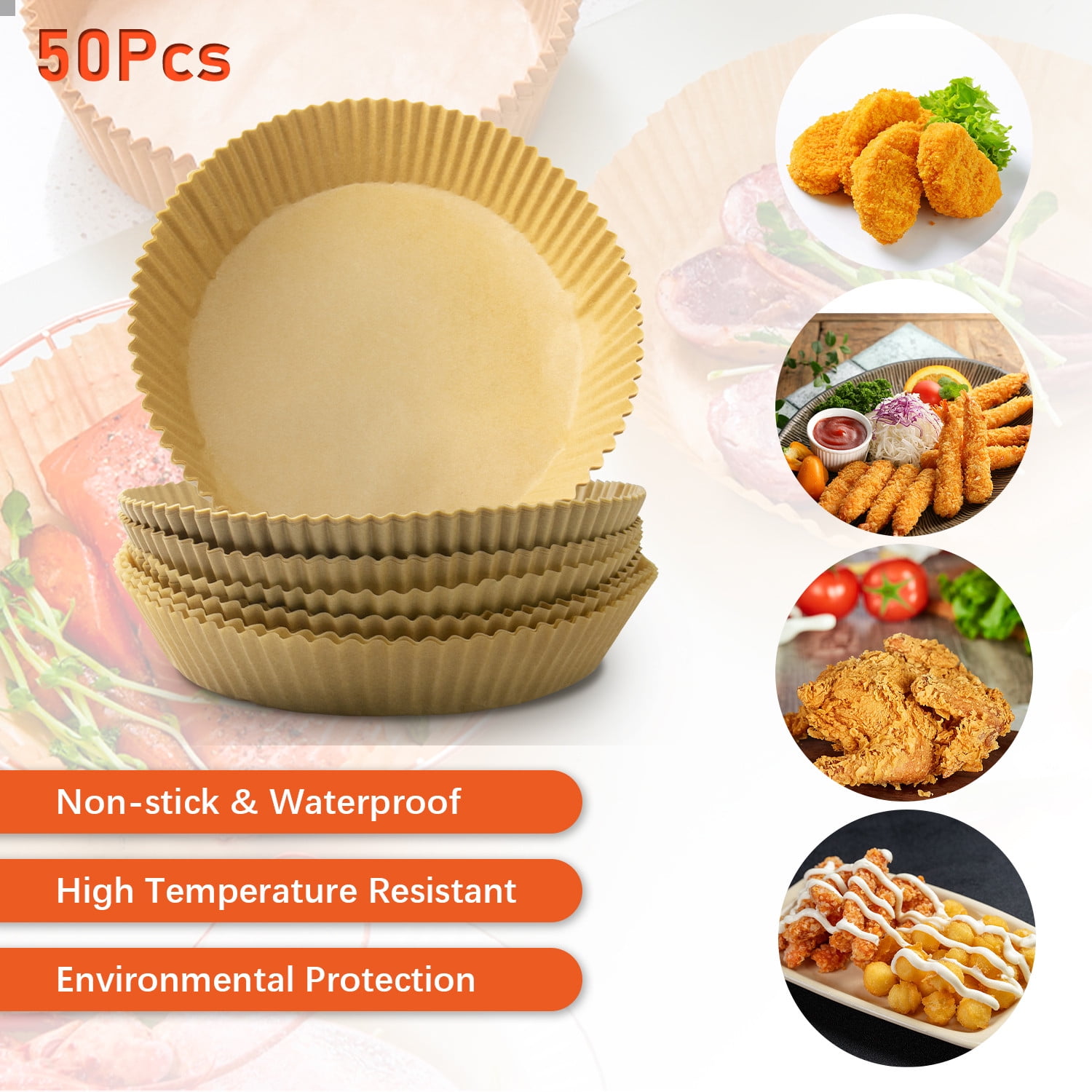 Liwarace Air Fryer Disposable Greaseproof Paper NonStick Baking Paper