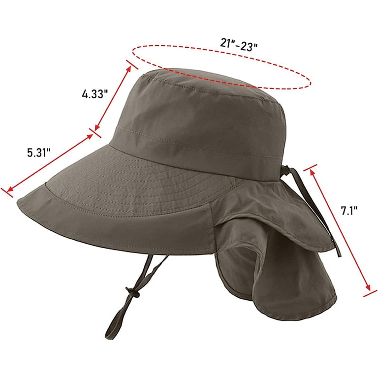 Wide Brim Sun Hat with Ponytail Hole Neck Flap UPF 50+ Sun Hats for Women with Neck Flap Ponytail Hole Women Sun  main image 3
