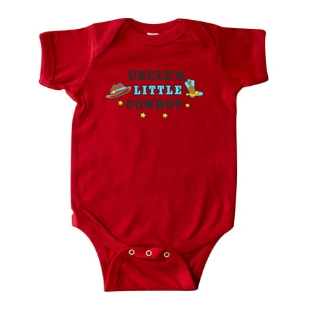 

Inktastic Uncles Little Cowboy with Cowboy Hat and Boots Gift Baby Boy Bodysuit