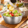 thumbnail image 3 of Stainless Steel Mixing Bowl, Heavy Duty Rice Bowls Serving Bowl with Double Handles Household Snacks Plate Salad Bowl Noodle Bowl (Silver, 4.21*1.38in), 3 of 8